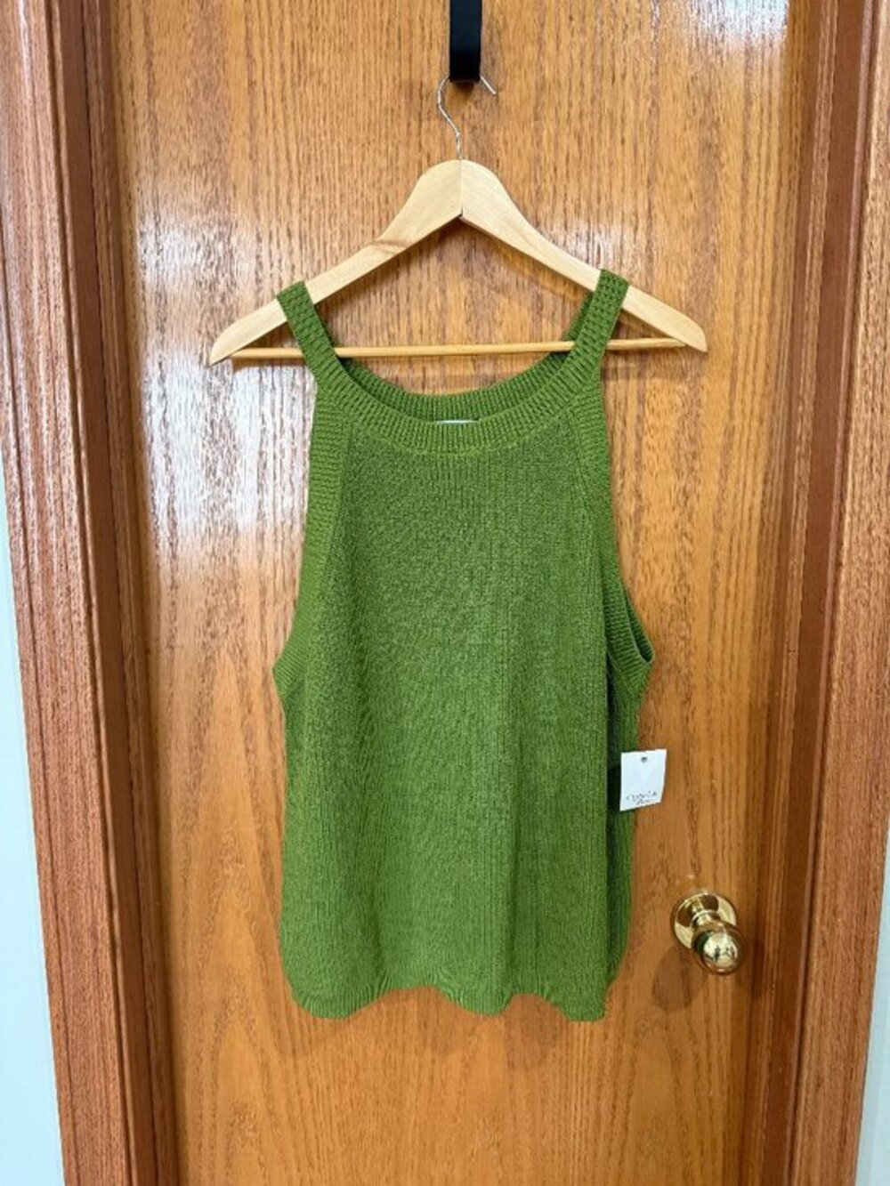 Ophelia Roe Halter Tank Green Knitted Size 2X